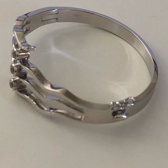 💎Clear topaz stones 925 silver trendy bracelet - Picture 6 of 7